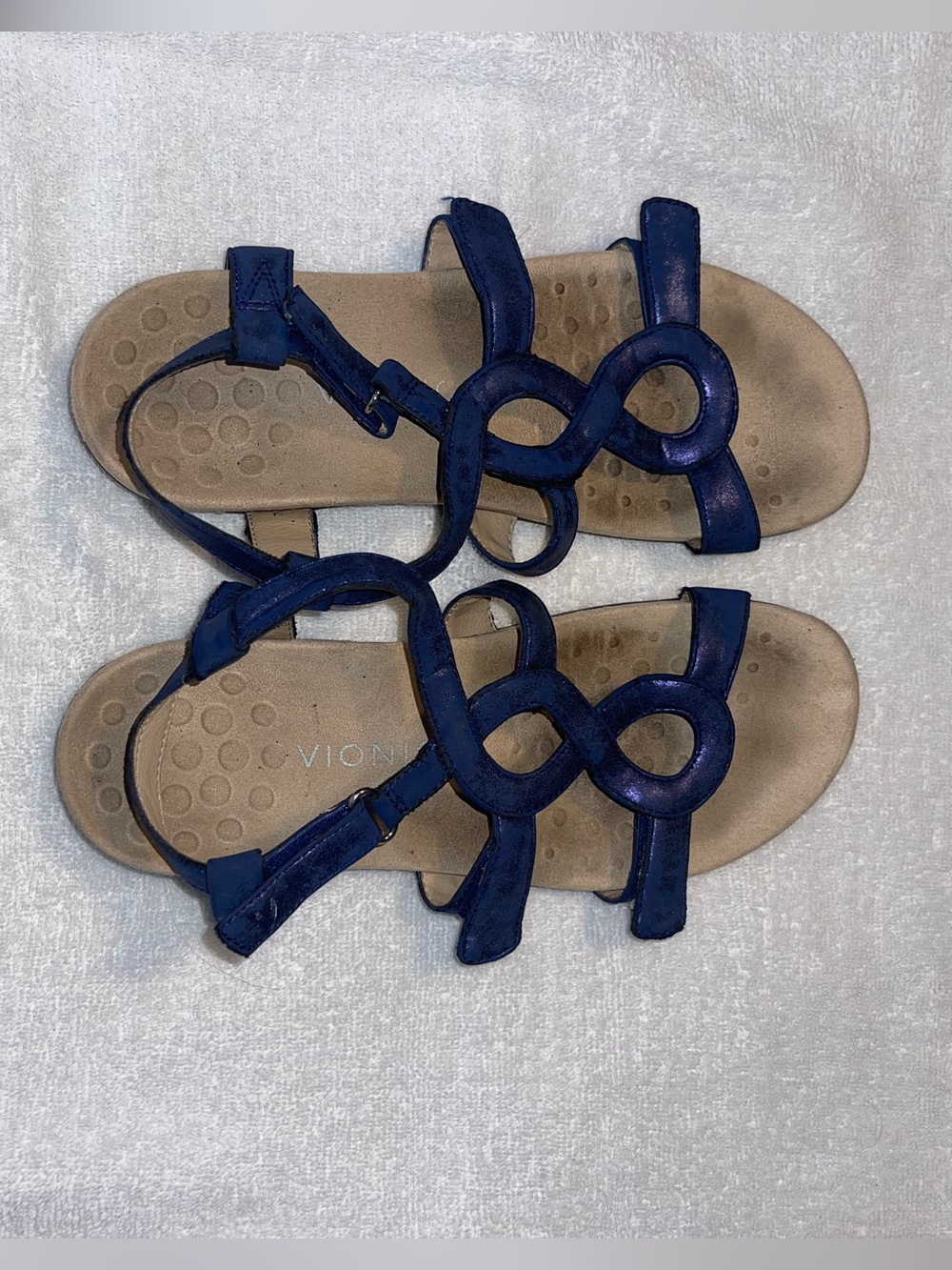 Vionic dark purple Loop-Strap Sandals